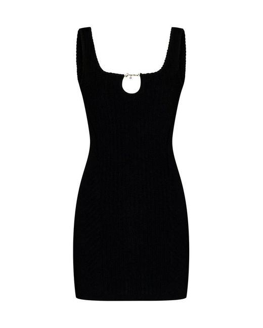 Jacquemus Black Sierra Knit Mini Dress