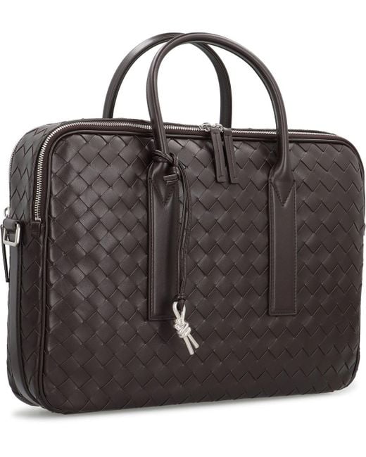 Bottega Veneta Brown Getaway Large Briefcase for men
