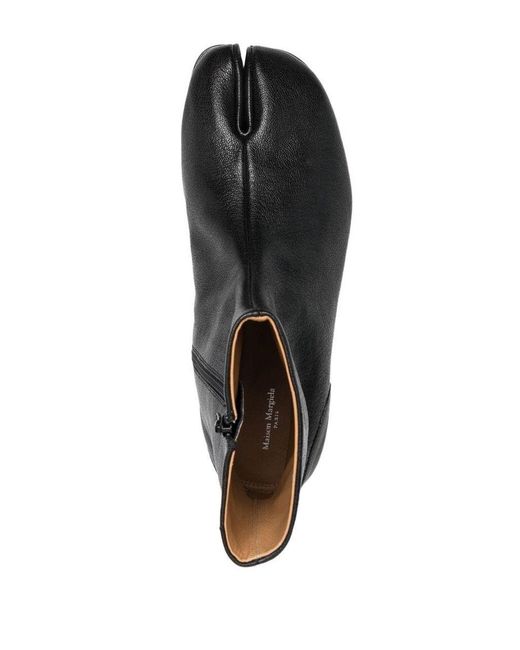 Maison Margiela Black Tabi Leather Ankle Boots for men