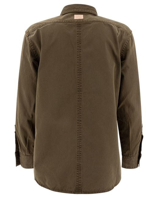 Loewe Green Cotton Overshirt Jacket for men