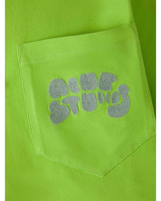 Acne Green Pocket Detail Polo for men