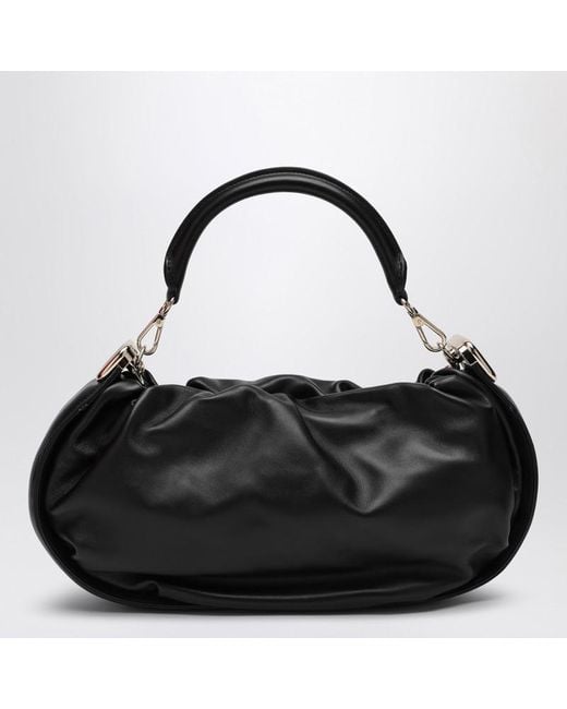 Roger Vivier Black Viv' Choc Royal Leather Hobo Bag