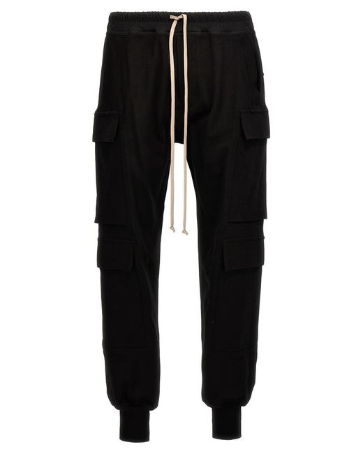 Rick Owens Black Mastodon Megacargo Pants for men