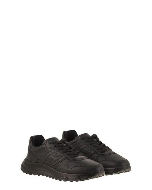 Hogan Black Hyperlight Leather Trainers for men