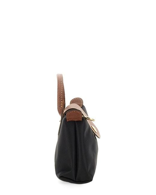 Longchamp Black Pochette Con Manico Le Pliage