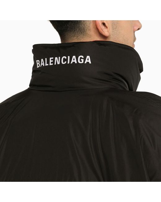 Balenciaga Black "parka Wrap" Down Jacket for men