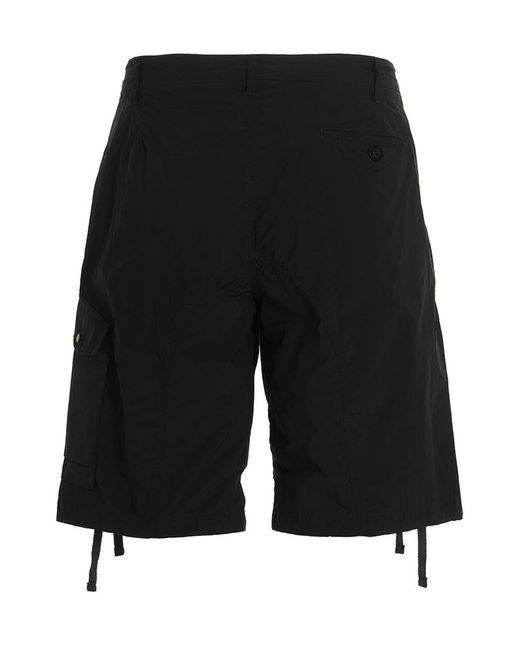 C P Company Black Cargo Bermuda Shorts for men