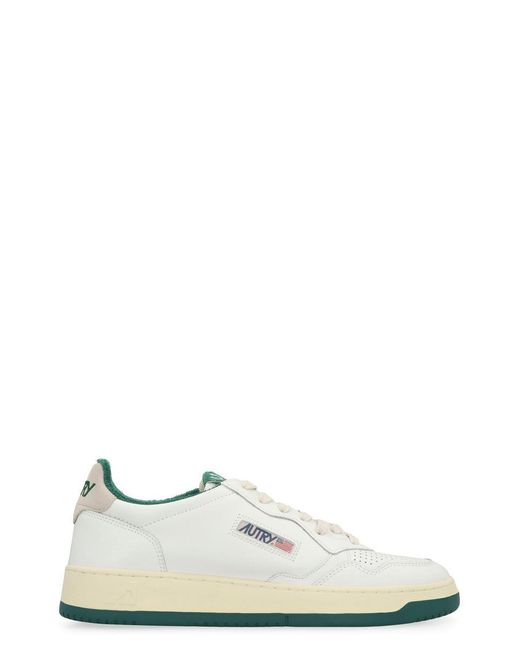 Autry White Medalist Low-Top Sneakers for men