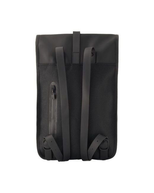 Rains Black Mini Backpack