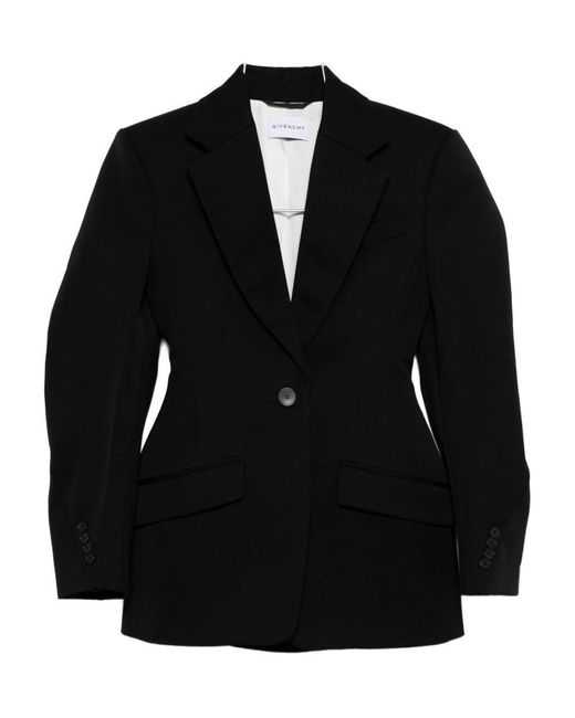 Givenchy Black Wool Single-Breasted Jacket