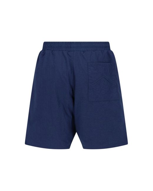 Rhude Blue Logo Jogger Shorts for men