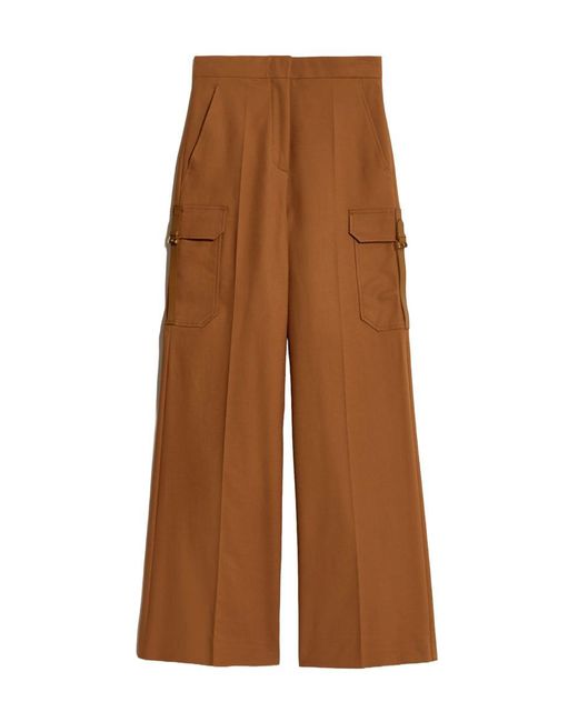 Max Mara Brown Trousers Leather