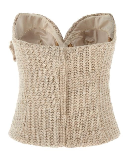 GIUSEPPE DI MORABITO Natural Tricot Bustier Top