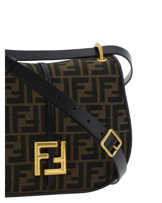 Fendi Black "C'Mon" Medium Shoulder Bag