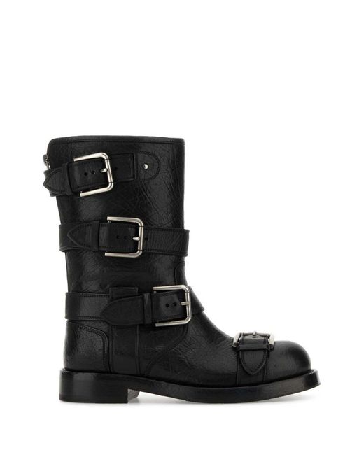 Dolce & Gabbana Black Leather Boots