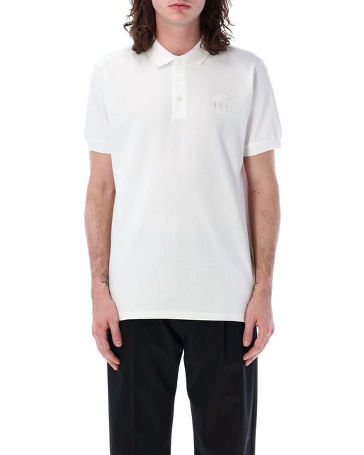 Bally White Emblem Polo Shirt for men