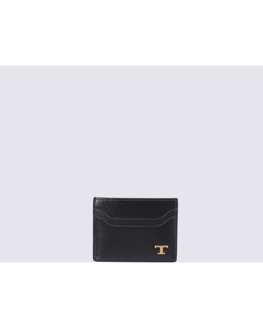 Tod's Black Leather Card Holder for men
