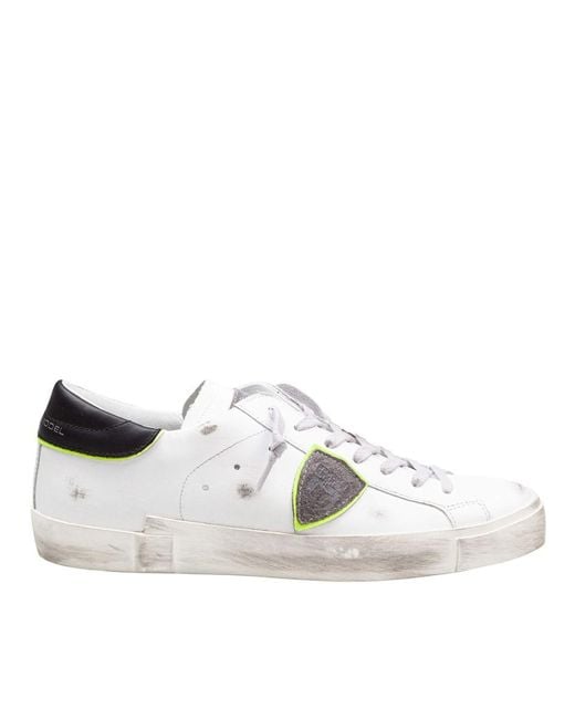 Philippe Model White Leather Sneakers for men