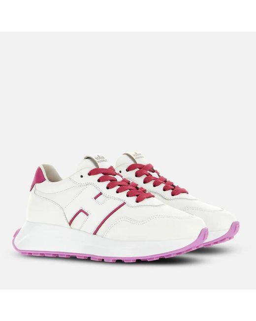 Hogan Pink Sporty Sneakers