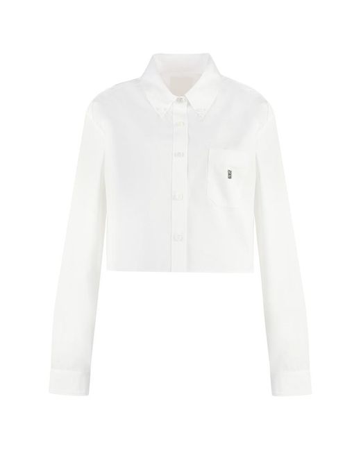 Givenchy White Button-down Collar Cotton Shirt
