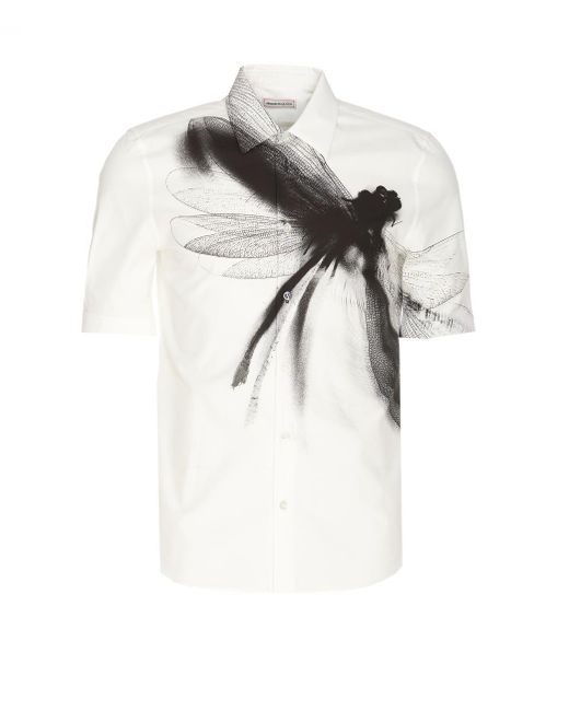 Alexander McQueen White Printed Shirt, for men