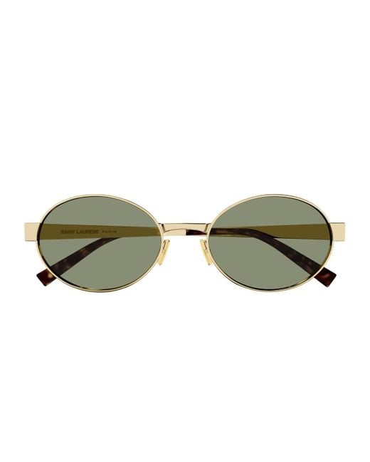 Saint Laurent Green Sl 692 Linea Sl Logo Sunglasses