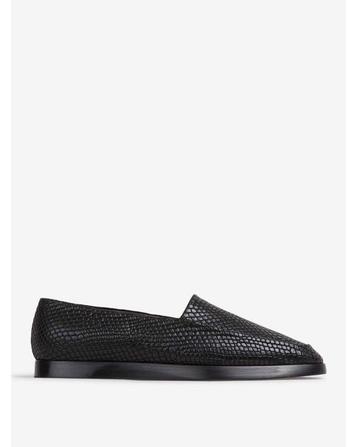 Fear Of God Black Moccasins Snakeskin Embossed for men