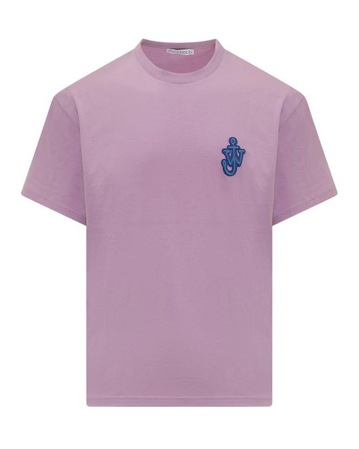 J.W. Anderson Purple Anchor T-shirt for men