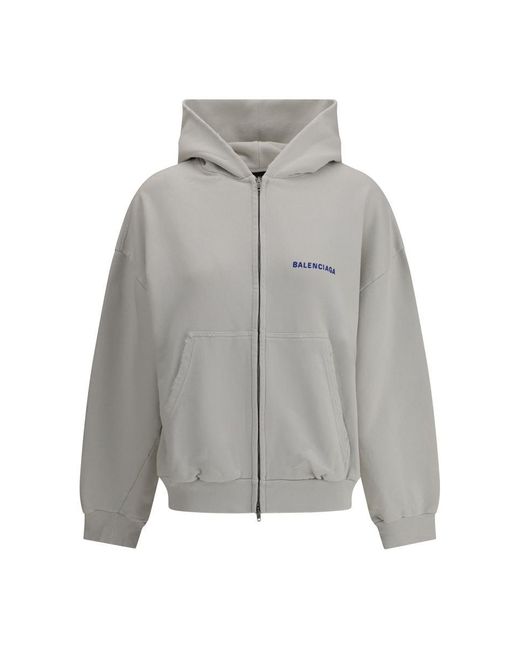 Balenciaga Gray Logoed Hoodie