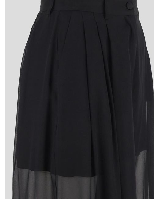 Dolce & Gabbana Black Sheered Trousers