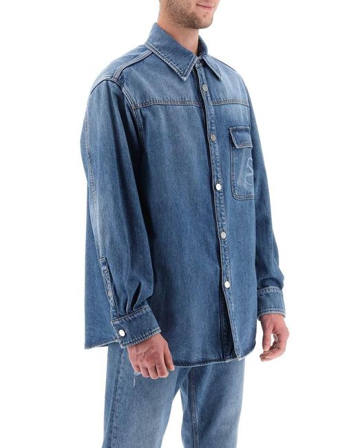 Buy Dark Blue Denim Full Sleeves Overshirt for Men Online at SELECTED HOMME  |147635801