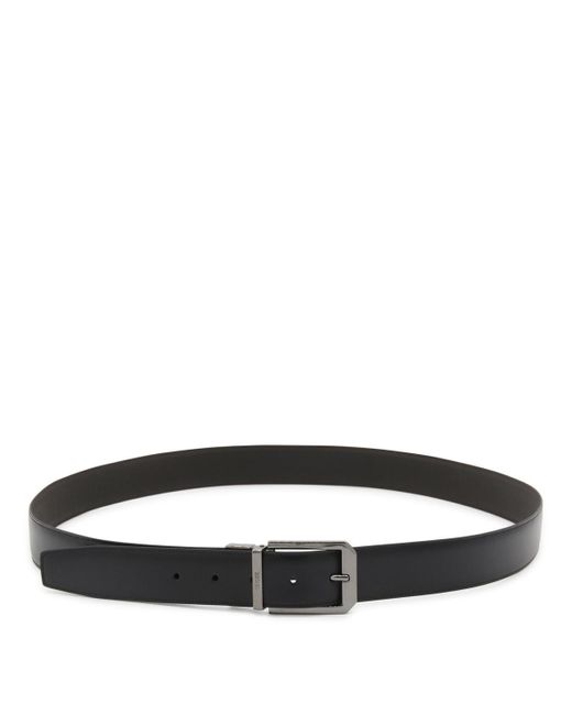 Zegna Black Leather Belt for men
