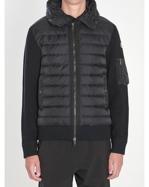 Moncler Black Tricot Jacket for men
