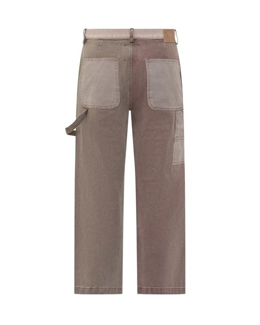 Kidsuper Gray Patchwork Trousers for men