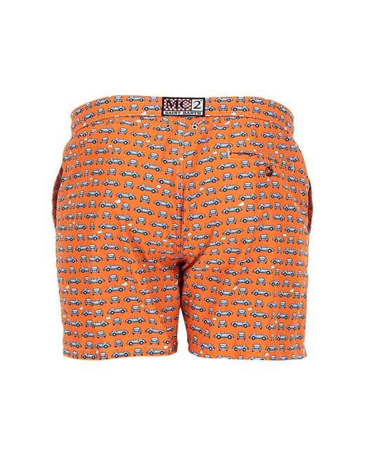 Mc2 Saint Barth Orange Swimsuit for men