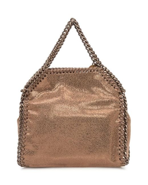 Stella McCartney Brown Falabella Tiny Bronze Bag