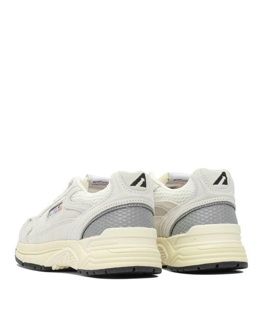 Autry White Hyperway Low Wom Suede/Mesh Wht/Silv