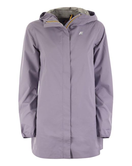 K-Way Purple Sophie Stretch - Hooded Jacket