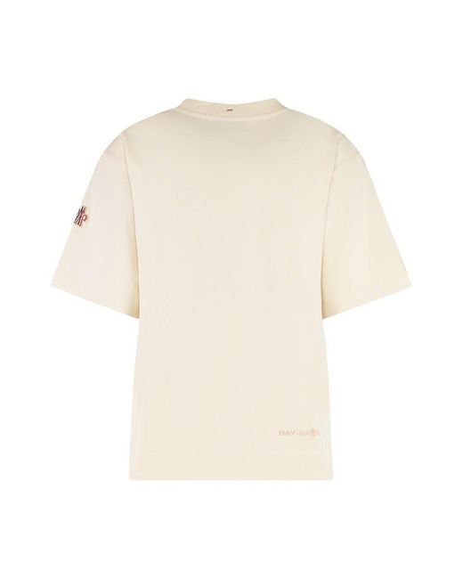 Moncler Natural Cotton Crew-Neck T-Shirt