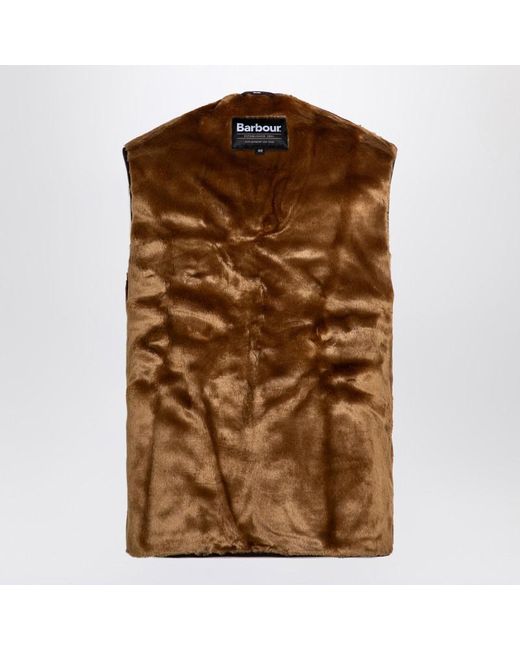 Barbour Brown Zipped Waistcoat for men