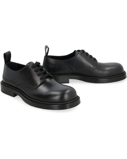 Bottega Veneta Black Srut Lace-up Shoes for men