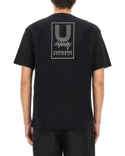 Undercover Black Graphic Print T-Shirt With Ufo Design for men