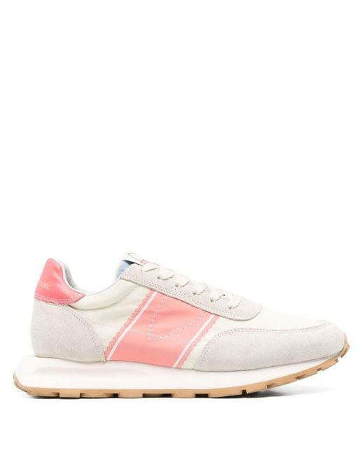 Philippe Model Pink Leather Fabric Sneakers