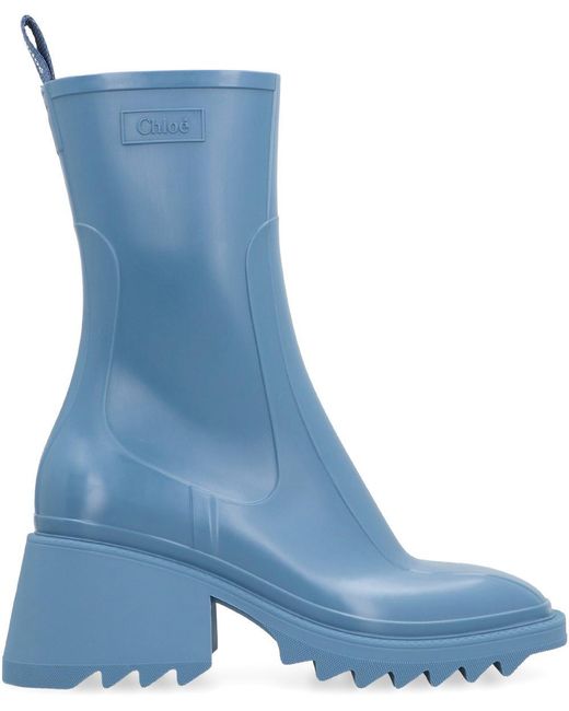 Chloé Blue Betty Rubber Boots