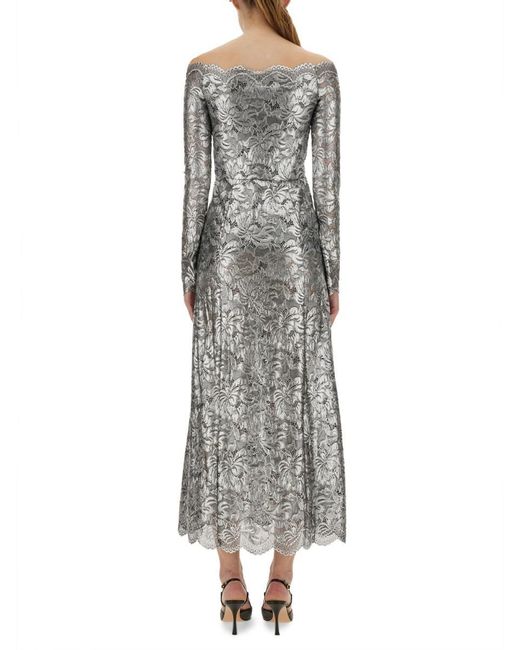 Rabanne Gray Long Lace Dress