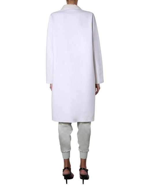 Fabiana Filippi White Regular Fit Coat