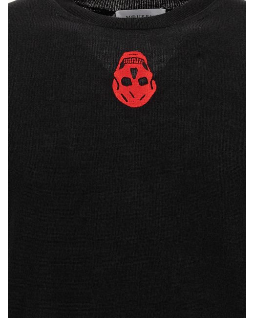 Alexander McQueen Black "Inverted Skull" Sweatshirt for men