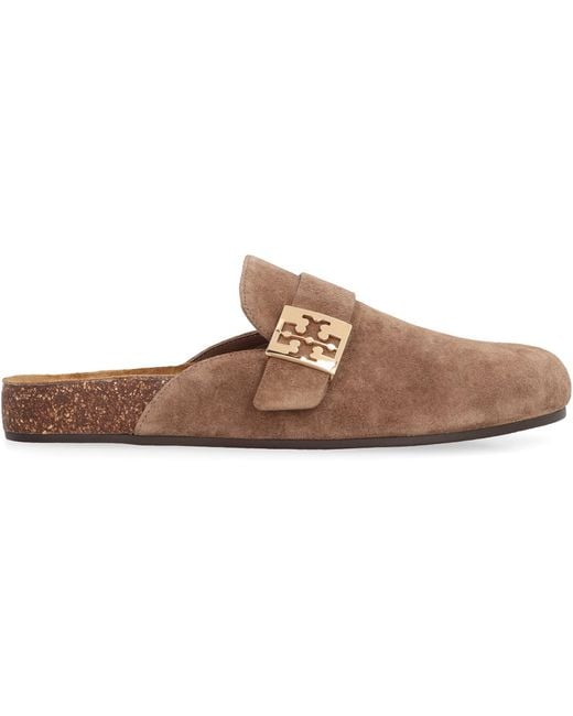Tory Burch Brown Mellow Suede Mules