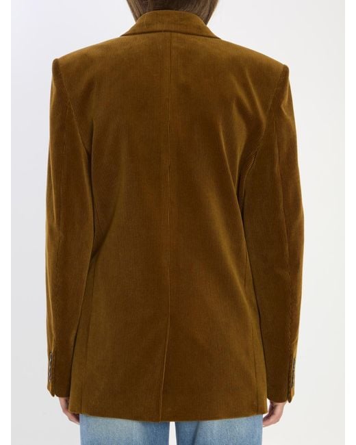 Saint Laurent Brown Corduroy Jacket