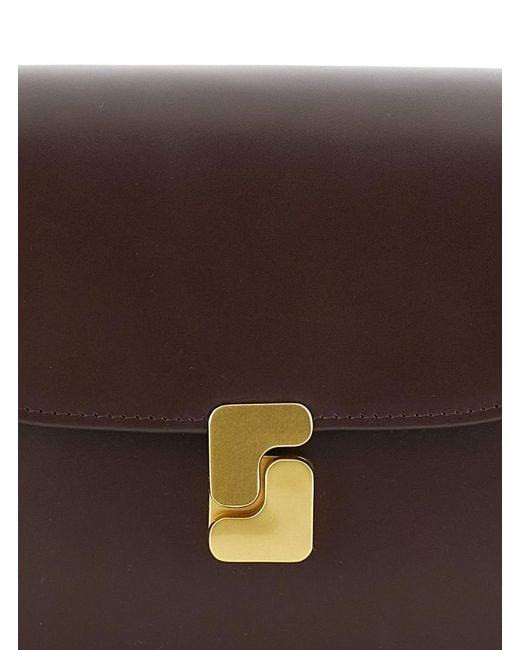 Soeur Brown 'Bellissima Mini' Crossbody Bag With Logo Detail On The Front